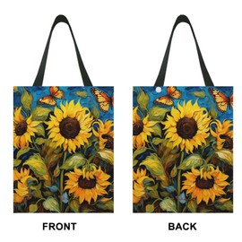 Qiyupavto Car Trash Bag Sunflower Printed Car Garbage Can Multipurpose Storage Bag Car Interior Accessories Hanging Back Seat Trash Organizer for Cars SUVs Trucks