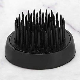 Hanamichi Flower Pin Holder, herramientas de arreglos florales Negro redondo Ikebana Kenzan Plumbum Needle Flower Stander(34mm)