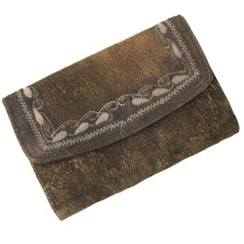 Domelo Costume Purse. Women's Leather Purse with Engraving Small Purse. Purse made of Goatskin Leather Wallet/Purse, brown, Classic