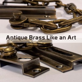 Security Door Lock Chain Heavy-Duty, Long Chain & Solid Brass with Antique Finished, Strong and Rust-Resistant Chain Locks Guard (Antique)