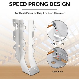 25 Pcs 2x8 Joist Hangers,20 Gauge Metal Face Mount Joist Hanger, Lu28 Joist Hangers Galvanized, Hurricane Ties for Rafter, Rafter Brackets 2x8 for Deck,Floor,Roof Overhang and Ceiling Joist