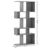 Giantex 5-Tier Geometric Bookshelf, 70" Tall Wood Freestanding Decorative Display