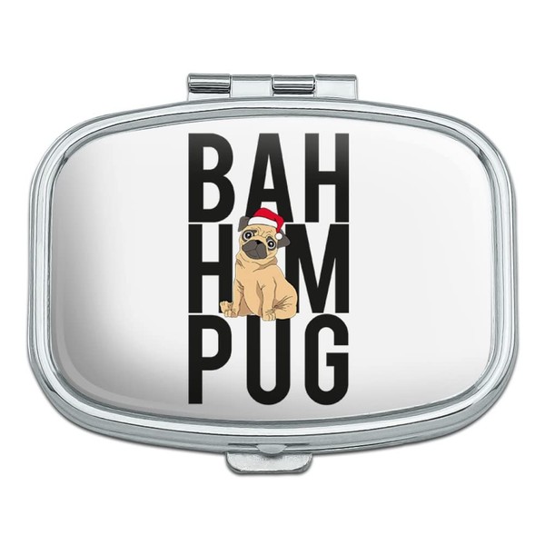 Bah Hum Pug Rectangle Pill Case Trinket Gift Box