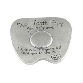 DANFORTH – “Dear Tooth Fairy” Tray For Boys & Girls With Loose Teeth, 2 ½” – Bedside Tooth-Shaped Tray To Hold Lost Baby Teeth – Gender-Neutral, Engraved & Handmade – Made In USA