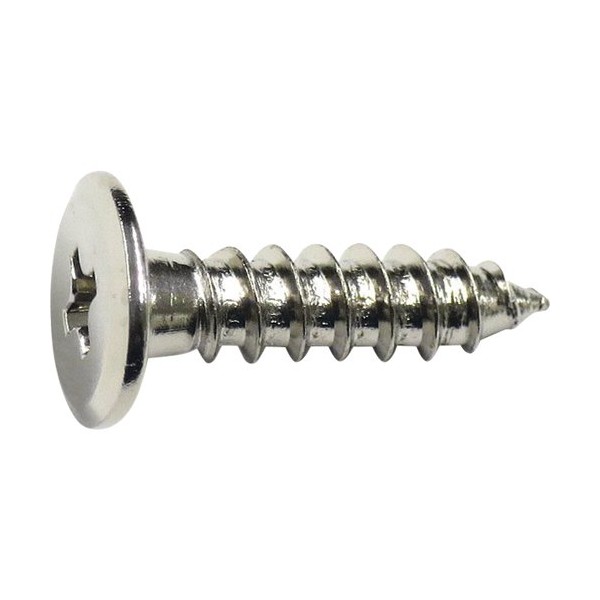 TRUSCO TFTN0425 Ultra Low Head Tapping Screws, Nickel Plated, M4X25,