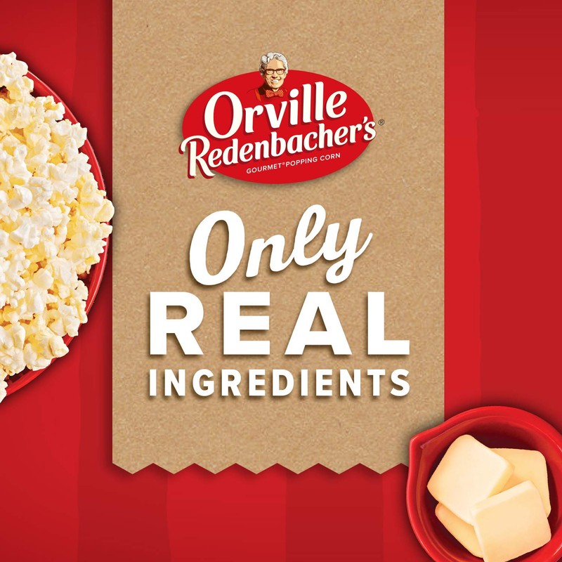 Orville Redenbacher’s Microwave Popcorn, Butter Flavor, 3g Fiber Per Serving,