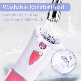 Depiladora facial para mujer, depiladora inalámbrica con luz LED, doble cabeza para cara y cuerpo, dispositivo portátil de depilación para brazos, piernas, axilas, línea de bikini