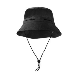 haozaikeji Women Men Sun Hats Outdoor Summer Bucket Hats Wide Brim UV Protection Breathable Mesh Beach Fisherman’s Caps with Adjustable Chin Strap Travel Hiking Fishing Black