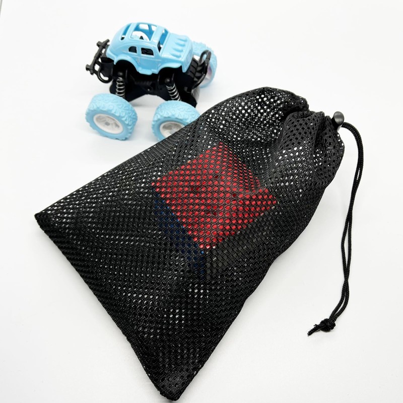 AMYXIYUAN 5Pcs Nylon Sack Durable Net Bag Black Mesh Bag