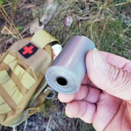 Coopers Bay Mini Duct Tape - Heavy Duty Pocket Size Rolls for Camping, Travel, Medical, Cycling, Vehicle, Etc. - 3-Pack - 2" Wide x 10 Feet per Roll (Grey)