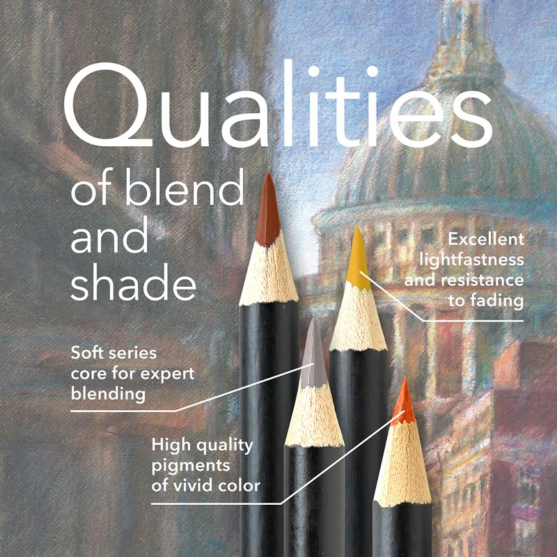 Castle Arts Coloured Pencils Set, Pack of 24