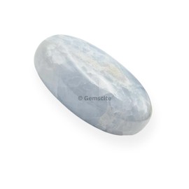 GEMSCITE Wholesalegemshop Blue Celestite Gemstone Carved Palm Stone/Pocket Palm Stone/Reiki Healing & Crystal Grid for Natural Body Chakra Balancing