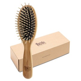 Tek Large oval hair brush with short pins - handmade in Italy