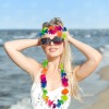 24 Collar Hawaiano Flores Colores Neon Fiesta Batucada