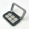 Mini Acrylic Window Magnet Lip Balm Eyeshadow Blush Empty Palette Tin Case 6-Compartment 2ea