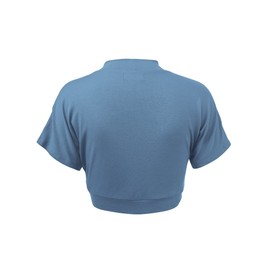 LL WSK1785 Womens Short Sleeve Shrug Open Cardigan XXL Denim