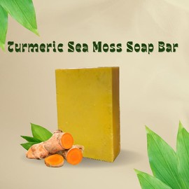 Turmeric Sea moss bar- Skin evening soap bar:_Turmeric Seamoss Bar XL  6ounces