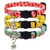 3 Pack Fruit Cat Collar with Bell Safety Breakaway Kitten