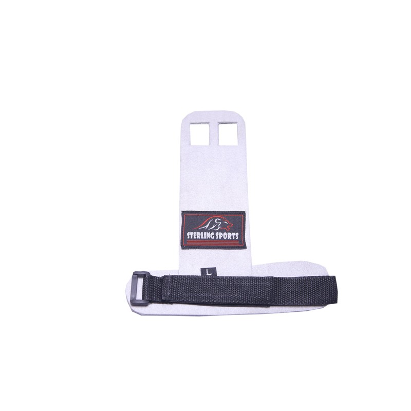Sterling Sports Gymnastics Hand Grips, 2-Hole Design, Black Leather Palm