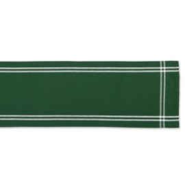 Pre de Provence French Stripe Dining Table Collection Farmhouse Style Table Runner, 14x72 Inches, Balsam Green