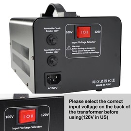 Yinleader 2000W Convert 120V to 100V or 100V to 120V Step Up/Down Voltage Transformer Perfect for Japanese High-Power Devices in US