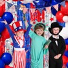 4th of July Decorations 3 Pack Foil Fringe Garland Tinsel