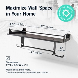 StoreYourBoard Paper Towel Holder Wall Mount – Heavy Duty Paper Towel Holder Mounted for Garage, Workshop, or Utility Room – Space-Saving Garage Shelving & Wall Organizer for Tools, Cleaning Supplies