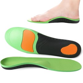 Plantillas para Fascitis Plantar - Plantillas Ortopédicas para Pies Planos, Plantillas Amortiguadoras Antifatiga, Ortesis para Aliviar Dolor para Fascitis Plantar - Plantillas de Soporte de Arco Alto (Verde 43-46L)