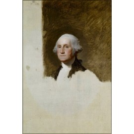 History Galore 24"x36" Gallery Poster, athenaeum Portrait of George Washington (The Athenaeum Portrait) by gilbert stuart 1796