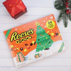 Reese's Pieces and Kisses Chocolate Advent Calendars, 2024 Countdown to Christmas, Individually Wrapped Candies, 24 Days