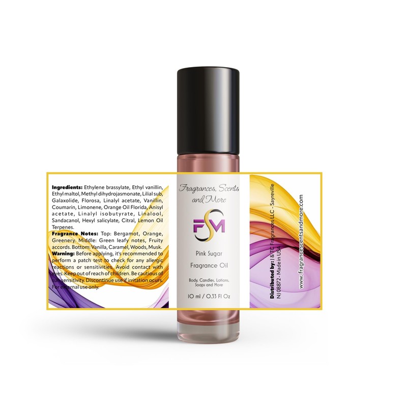 Pink Sugar Fragrance Oil - 0.33 Fl Oz Glass Roll
