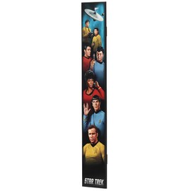 Open Road Brands Star Trek Line-Up Vertical Wood Wall Decor - Large Star Trek Sign for Man Cave or Office