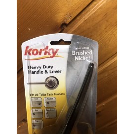 Korky Universal StrongArm Toilet Tank Lever Brushed Nickel 6070 New