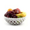 JBESUHI 9.6 Inch Woven Ceramic Fruit Bowl with Drain Holes