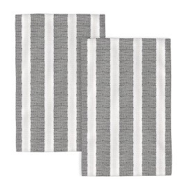 AEIOAE Black Polka Dot Kitchen Towels Dish Towels 16x24 Inch, Modern Geometry Boho Striped Decorative Hand Towels Set of 2 Holiday Decoration Absorbent Dish Cloths for Home Kitchen Dining