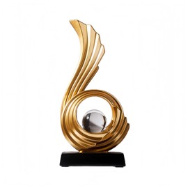 AWNR Modern Gold Statue Decorations Home Living Room Console Table Decor