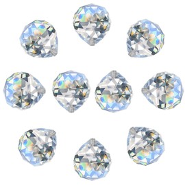 Pack of 10 Clear Crystal Ball Prism, Suncatcher Crystal, Rainbow Crystal Ball, Hanging Crystals Prisms for Windows, Crystals Decorative Pendant for Photography, Garden Window Decoration (20 mm)