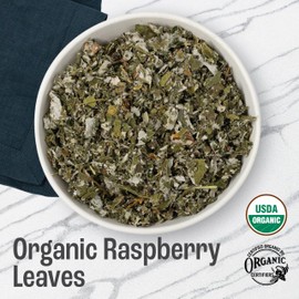 J Mac Botanicals Organic Raspberry Leaves, loose leaf tea 4 ounce