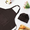 SATINIOR 2 Pcs Chef Costume for Women Men Chef Hat