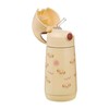 b.box Insulated Drink Bottle with Straw, Cold Retention, One-push Type,