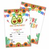 luixd Holy Guacamole Baby Shower Invitations With Envelopes, Avocado, Taco,
