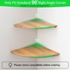Conamily Corner Shelf, Solid Oak Wood Floating Corner Shelf Wall