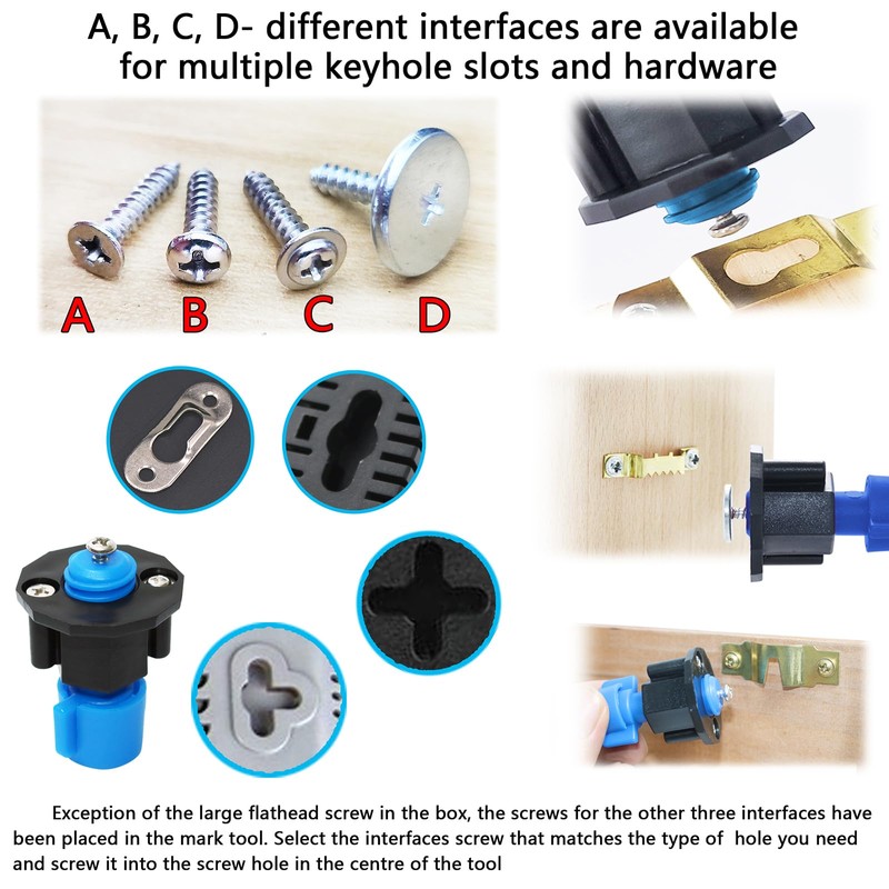 laffeya Picture Hanging Marker, Keyhole Marker Picture Hanger with Level