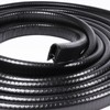 Black Edge Trim U-Channel Rubber Weatherstrip with Metal 1/2" X