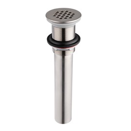 Grid Drain Strainer Assembly Without Overflow for Bathroom Sink, C.O. Plug Grid Lavatory Drain, Bathroom Sink Grid Strainer by Artiwell, Brushed Nickel