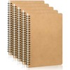 Pubiao Lined Notebook A5, Spiral Notebooks 5 Packs Kraft Cover