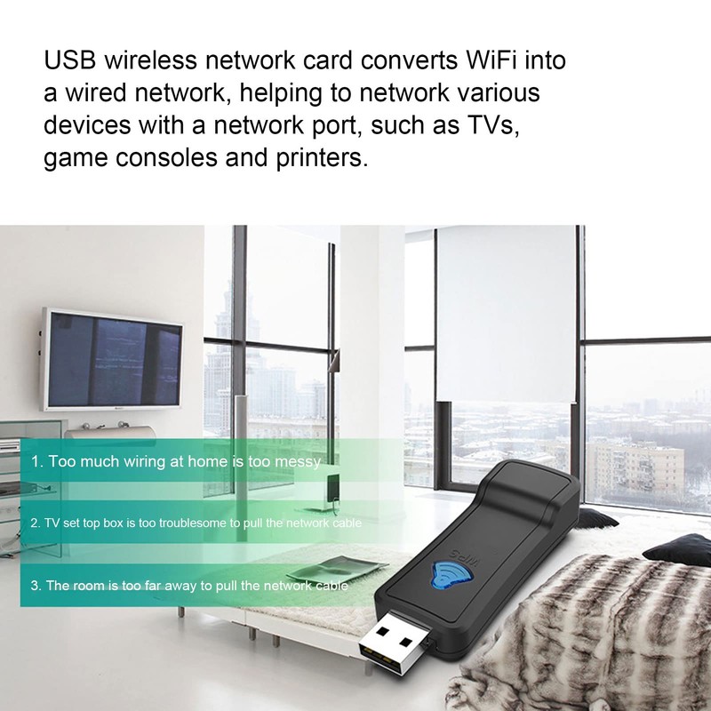 USB WiFi Adapter, Wireless Network Adapter for Desktop PC, WiFi