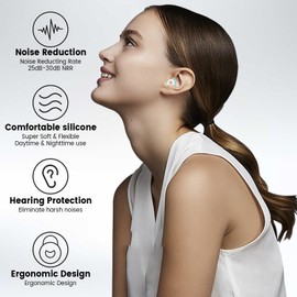 Ohrstöpsel zum Schlafen, Leise Silikon Ohrstöpsel zum Schlafen und Lärmreduzierung, Wiederverwendbarer Ohrstöpsel zur Lärm-Reduktion für Reisen, Arbeit, Schlaf, Zug, Flugzeug, Office,Weiß-Grün