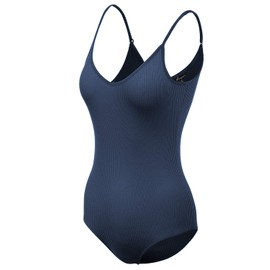 HATOPANTS - Body sin mangas para mujer, sexy, acanalado, con cuello en V, sin mangas, 044-eclipse, L