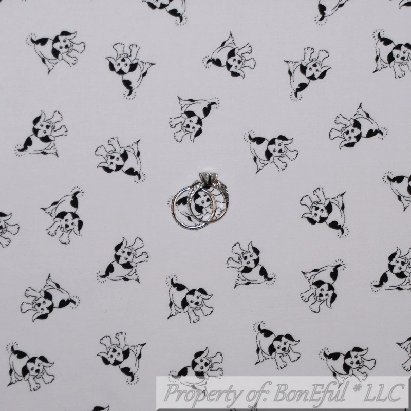 Quilting Treasures BonEful FABRIC FQ Cotton Quilt White Black B&W